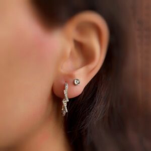 گوشواره ی تک نگین